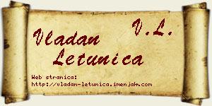 Vladan Letunica vizit kartica